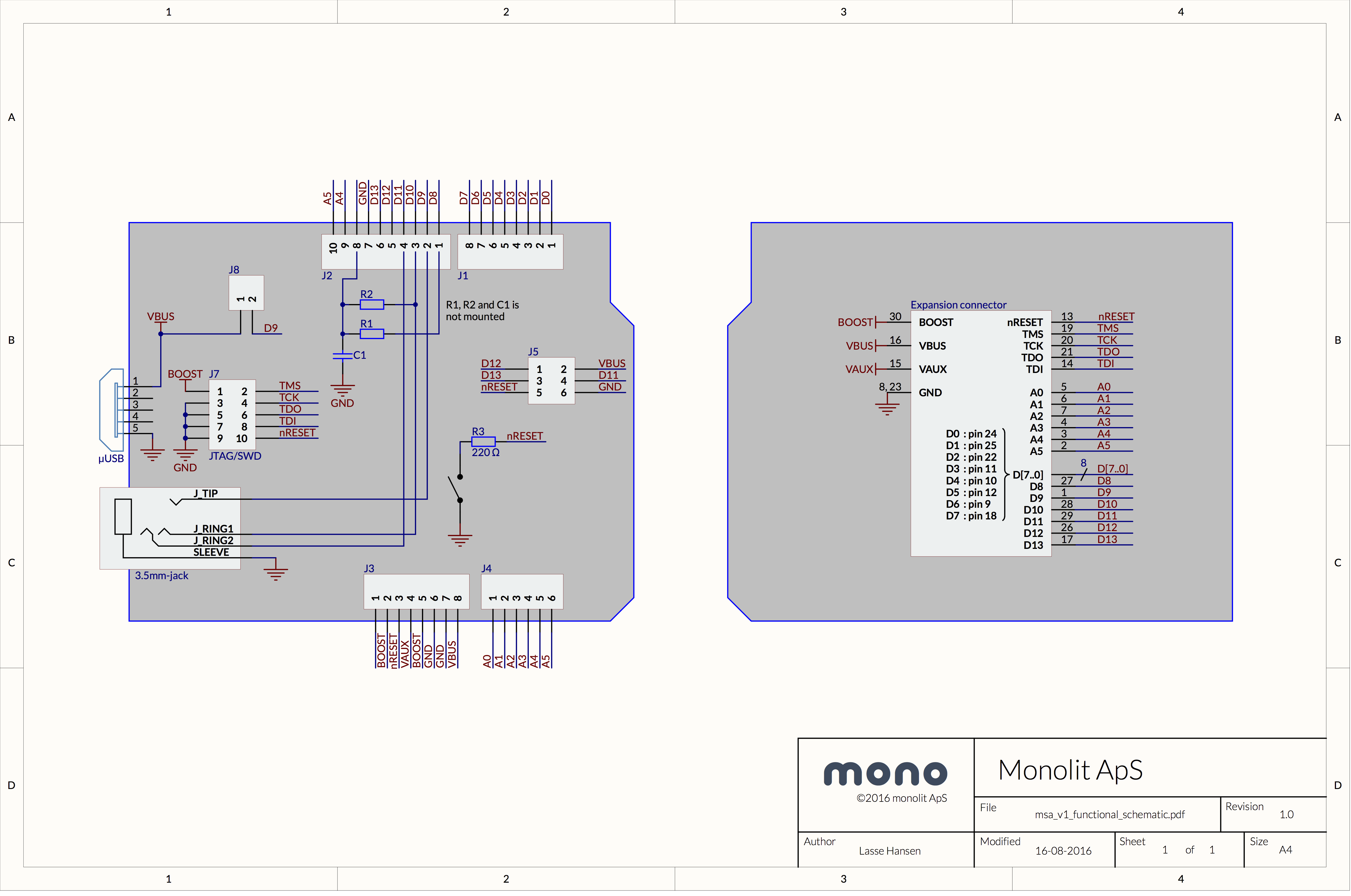 Mono Shield Adapter functional schematic